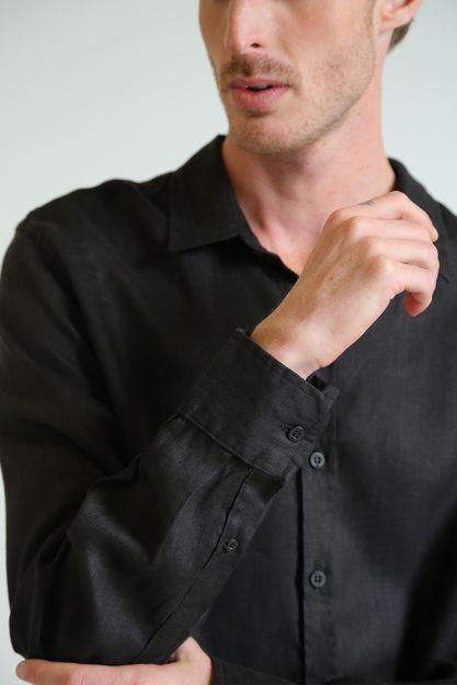 Camisa Linho High Summer Preto -13-